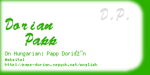 dorian papp business card